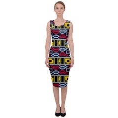 Rectangles And Other Shapes Pattern                                      Sleeveless Pencil Dress by LalyLauraFLM