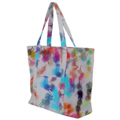 Paint Splashes Canvas                                  Zip Up Canvas Bag by LalyLauraFLM