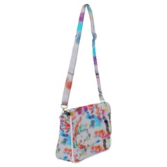 Paint Splashes Canvas                                  Shoulder Bag With Back Zipper by LalyLauraFLM