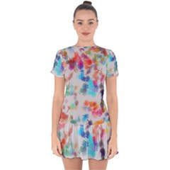 Paint Splashes Canvas                                         Drop Hem Mini Chiffon Dress by LalyLauraFLM