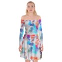 Paint splashes canvas                                     Off Shoulder Skater Dress View1