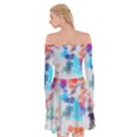 Paint splashes canvas                                     Off Shoulder Skater Dress View2