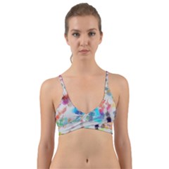 Paint Splashes Canvas                                     Wrap Around Bikini Top by LalyLauraFLM