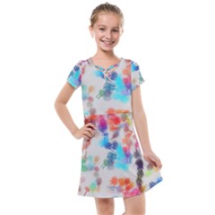 Paint Splashes Canvas                                    Kids  Cross Web Dress by LalyLauraFLM