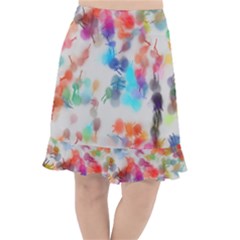 Paint Splashes Canvas                                         Fishtail Chiffon Skirt by LalyLauraFLM