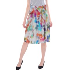 Paint Splashes Canvas                                  Midi Beach Skirt by LalyLauraFLM