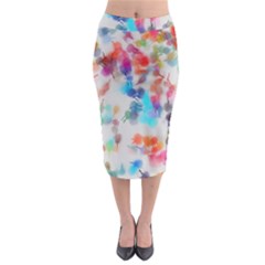 Paint Splashes Canvas                                        Midi Pencil Skirt by LalyLauraFLM