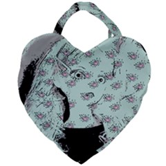 Wide Eyed Girl Giant Heart Shaped Tote by snowwhitegirl