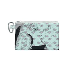 Wide Eyed Girl Canvas Cosmetic Bag (small) by snowwhitegirl