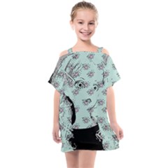 Wide Eyed Girl Kids  One Piece Chiffon Dress