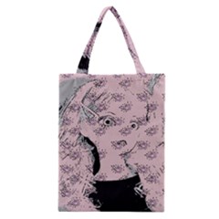 Wide Eyed Girl Pink Classic Tote Bag by snowwhitegirl