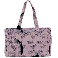 Wide Eyed Girl Pink Canvas Work Bag by snowwhitegirl