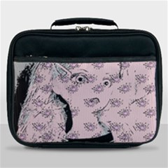 Wide Eyed Girl Pink Lunch Bag by snowwhitegirl