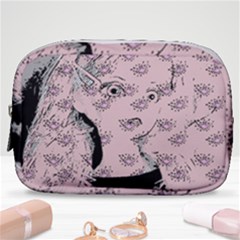 Wide Eyed Girl Pink Make Up Pouch (small) by snowwhitegirl