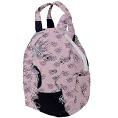 Wide Eyed Girl Pink Travel Backpacks by snowwhitegirl