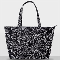 Fabric Pattern Flower Back Pocket Shoulder Bag 