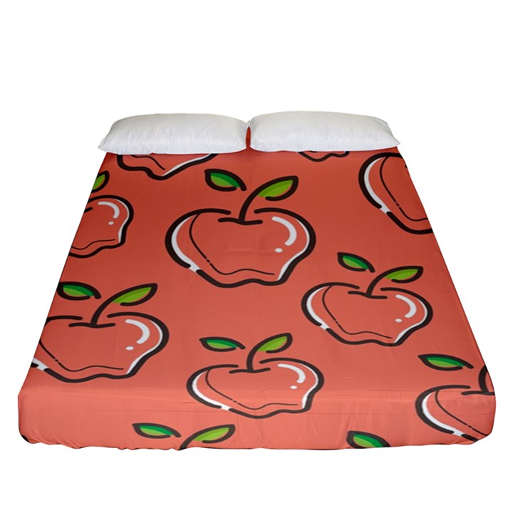 Fruit Apple Fitted Sheet (Queen Size)