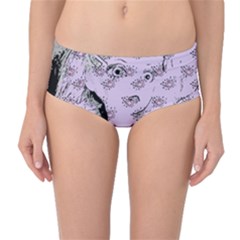 Wide Eyed Girl Lilac Mid-waist Bikini Bottoms by snowwhitegirl