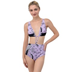 Wide Eyed Girl Lilac Tied Up Two Piece Swimsuit by snowwhitegirl