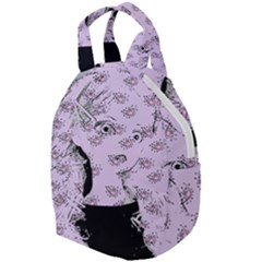 Wide Eyed Girl Lilac Travel Backpacks by snowwhitegirl