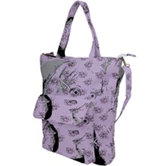 Wide Eyed Girl Lilac Shoulder Tote Bag by snowwhitegirl