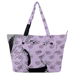 Wide Eyed Girl Lilac Full Print Shoulder Bag by snowwhitegirl