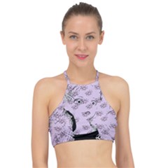 Wide Eyed Girl Lilac Racer Front Bikini Top