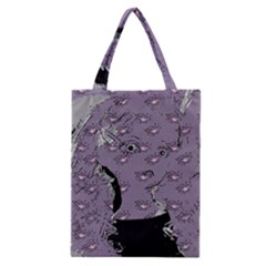 Wide Eyed Girl Grey Lilac Classic Tote Bag by snowwhitegirl