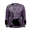 Wide Eyed Girl Grey Lilac Women s Sweatshirt View1