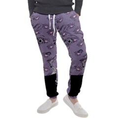 Wide Eyed Girl Grey Lilac Men s Jogger Sweatpants by snowwhitegirl