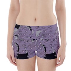 Wide Eyed Girl Grey Lilac Boyleg Bikini Wrap Bottoms by snowwhitegirl