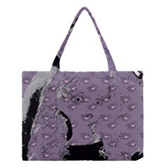 Wide Eyed Girl Grey Lilac Medium Tote Bag by snowwhitegirl