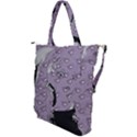 Wide Eyed Girl Grey Lilac Shoulder Tote Bag View2