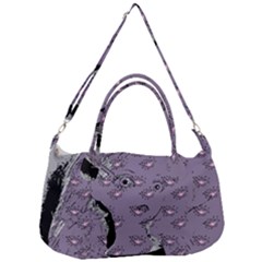 Wide Eyed Girl Grey Lilac Removal Strap Handbag by snowwhitegirl