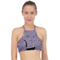 Wide Eyed Girl Grey Lilac Racer Front Bikini Top View1