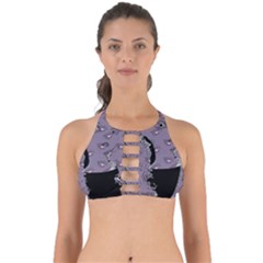 Wide Eyed Girl Grey Lilac Perfectly Cut Out Bikini Top by snowwhitegirl