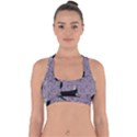 Wide Eyed Girl Grey Lilac Cross Back Hipster Bikini Top  View1