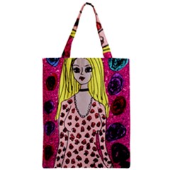 Nineties Girl Glitter Zipper Classic Tote Bag by snowwhitegirl