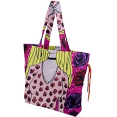 Nineties Girl Glitter Drawstring Tote Bag by snowwhitegirl