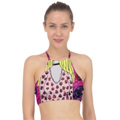 Nineties Girl Glitter Racer Front Bikini Top