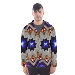 Background Mandala Star Men s Hooded Windbreaker by Mariart