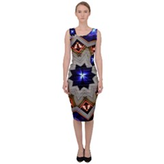 Background Mandala Star Sleeveless Pencil Dress