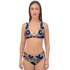 Background Mandala Star Double Strap Halter Bikini Set