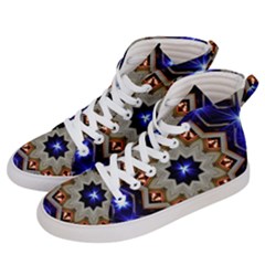 Background Mandala Star Men s Hi-top Skate Sneakers by Mariart