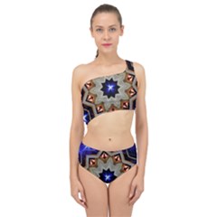 Background Mandala Star Spliced Up Two Piece Swimsuit