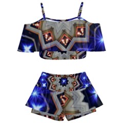 Background Mandala Star Kids  Off Shoulder Skirt Bikini