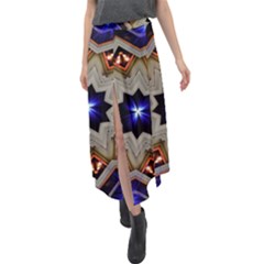 Background Mandala Star Velour Split Maxi Skirt by Mariart