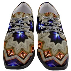 Background Mandala Star Women Heeled Oxford Shoes