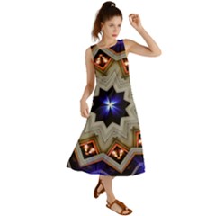 Background Mandala Star Summer Maxi Dress