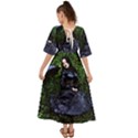 Gotthic Girl With Umbrella Kimono Sleeve Boho Dress View2